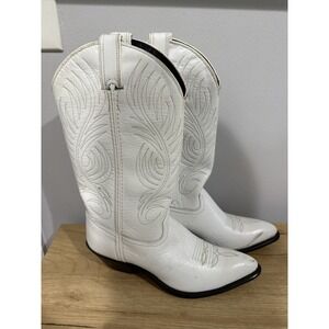 Vintage Code West Red‎ Black White Inset Leather Cowboy Boots Women's  Size 9